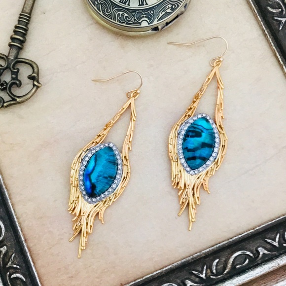 ALEXIS BITTAR • Maldivian Nested Feather Earrings - Picture 6 of 6